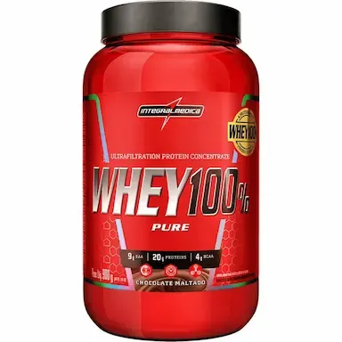 Whey 100% Pure Chocolate Maltado Pote 900G - Integralmédica